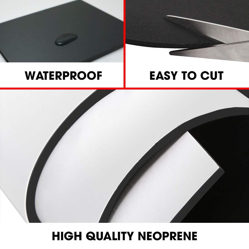 Dualplex Neoprene Sponge Foam Rubber Roll Adhesive, 15X60 Inches X 1/8" Thick, Perfect Cosplay Padding, DIY Project Sheet - Easy Cut Adhesive Multi-Function Soundproof Rubber Foam Sheet - Image 2